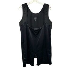 Secret Solutions Plus Size 5X Shapewear‎ Black Full Body Shaper Open Crotch 1308